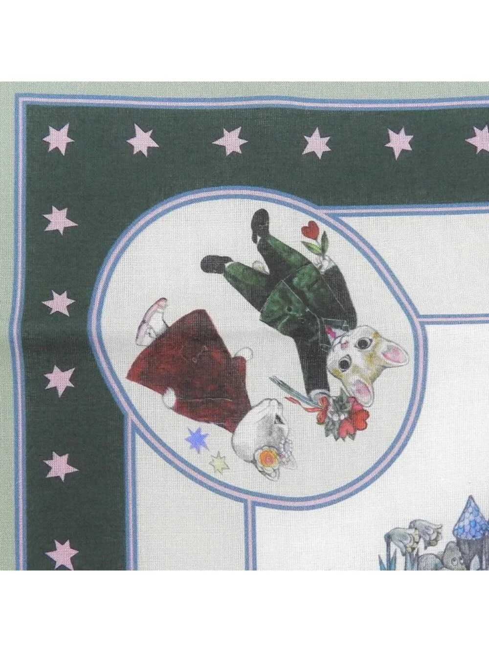 Gucci Released Yuko Higuchi Collaboration Cotton Scarf Handkerchief Green